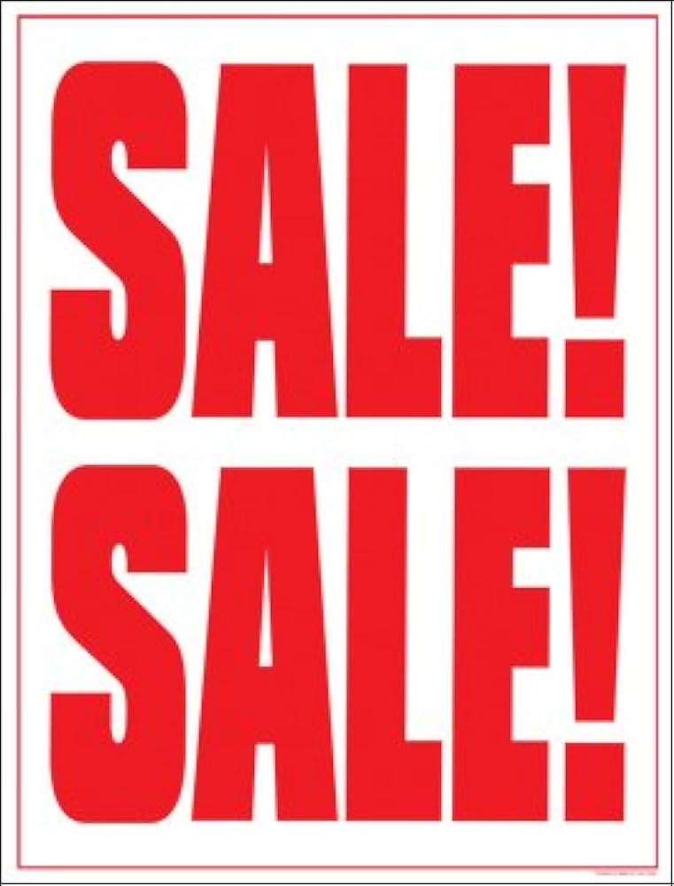 Sale! Sale! Sale!
