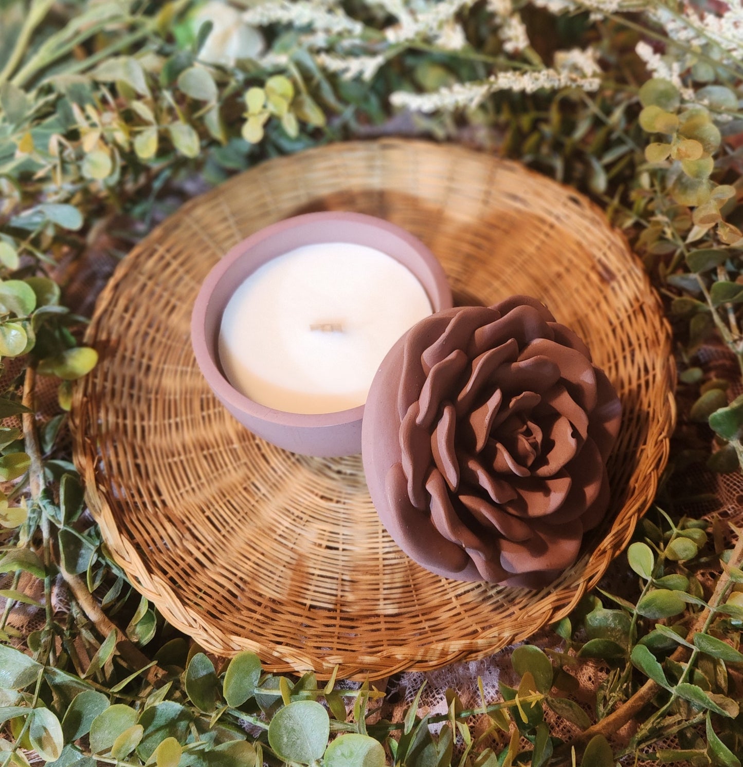 Concrete Rose Candle Insert